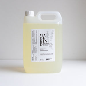 photo of a MadeKind 5 litre refill of natural shampoo